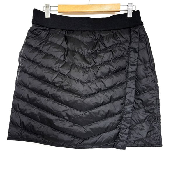 Aventure Faux Wrap Down Feather Puff Fleece Lined Ski Mini Skirt Size M - Picture 1 of 11